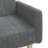 vidaXL Dvivietė sofa-lova, &scaron;viesiai pilkos spalvos, audinys