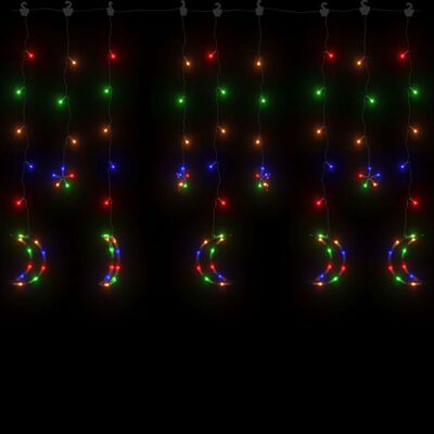 vidaXL Girlianda žvaigždės ir mėnuliai, 138 spalvotos LED lemputės