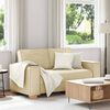 vidaXL Dvivietė sofa, kreminės spalvos, 160x78x84 cm, audinys