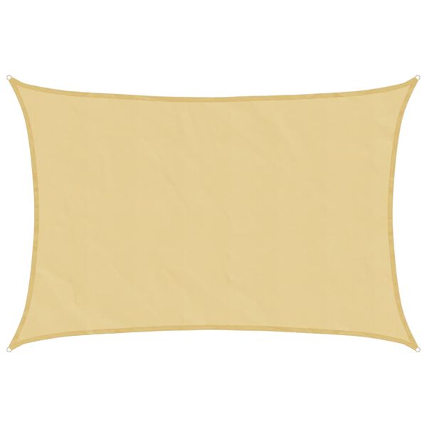 vidaXL Burė nuo saulės, smėlio, 5x4m, 100% oksfordo poliesteris