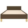 vidaXL Lovos rėmas be čiužinio, tamsiai rudas, 90x190cm, audinys