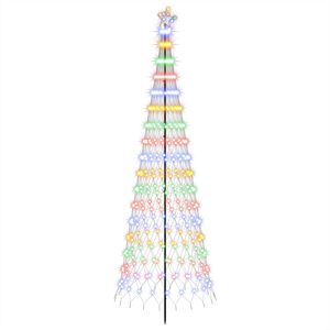 vidaXL LED Kalėdų medis 300 cm 350 LED Įvairių spalvų Geležis Juoda