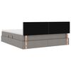 vidaXL Lova su daiktų laikymo vieta ir čiužiniu Taupe 160 x 200 cm