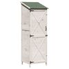 vidaXL Sodo Sandėlys Balta 59,5 x 56 x 176,5 cm Kietasis pu&scaron;inis medis