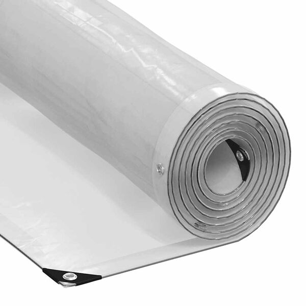 vidaXL Skaidrus brezentas su ąselėmis 3x12 m polietilenas