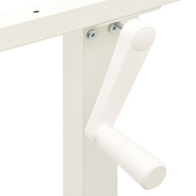 vidaXL Reguliuojamo aukščio stovimo rašomojo stalo rėmas, baltas