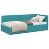 vidaXL Kampinė lovos konstrukcija Turkio 100 cm x 200 cm Aksomas