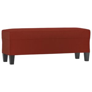 vidaXL Suoliukas, raudonojo vyno spalvos, 100x35x41cm, dirbtinė oda