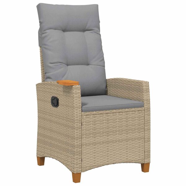 vidaXL Reguliuojama kėdė su arbatos staliuku 62 x 64 x 112 cm