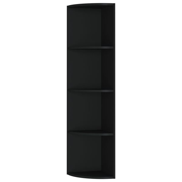 vidaXL Pastatoma kampinė lentyna, juodos spalvos, 40x41,5x180cm, MDP