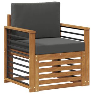 vidaXL Lauko sofos komplektas su pagalve Natūrali 71 x 63 x 73 cm