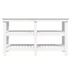 vidaXL Darbastalis, baltas, 142,5x50x80cm, pušies medienos masyvas