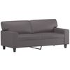 vidaXL Dvivietė sofa, pilkos spalvos, 140cm, dirbtinė oda