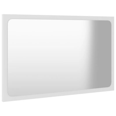 vidaXL Vonios kambario veidrodis, baltos spalvos, 60x1,5x37cm, MDP