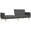 vidaXL Dvivietė sofa-lova su pakoja, tamsiai pilkos spalvos, audinys