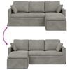 vidaXL Sofa &Scaron;viesiai pilka Bendri matmenys: 198 x 134 cm (P X G x A)