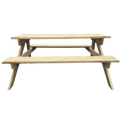 vidaXL Iškylos stalas, 150x135x71,5cm, mediena