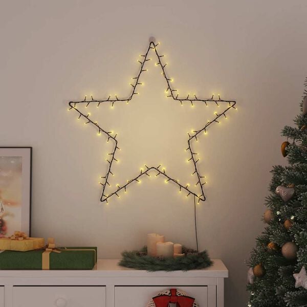 vidaXL Kalėdiniai žibintai Star Silhouette 115 LED &scaron;iltai balta