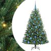 vidaXL Dirbtinė Sulankstoma Kalėdų Eglutė Žalia 150 cm PVC ir metalas