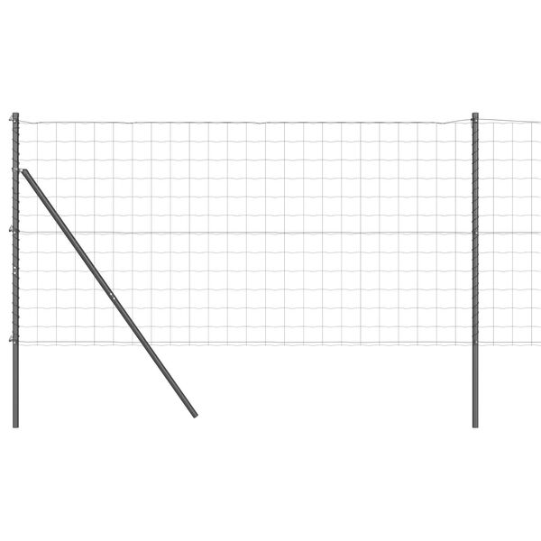 vidaXL Tvora su stulpais Pilka 1 x 25 m Plienas