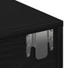 vidaXL Sieninė lentyna su stalčiais, juodos, 100x36x19cm