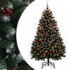 vidaXL Dirbtinė žalia Kalėdų eglutė su žaisliuku 150 cm 150 LED