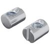 vidaXL Cilindrinė veržlė 2 vnt. Sidabrinė M6 x 13 mm Geležis