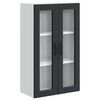 vidaXL Sieninis stiklinis kabinetas PORTO Juoda 60 x 31 x 100 cm
