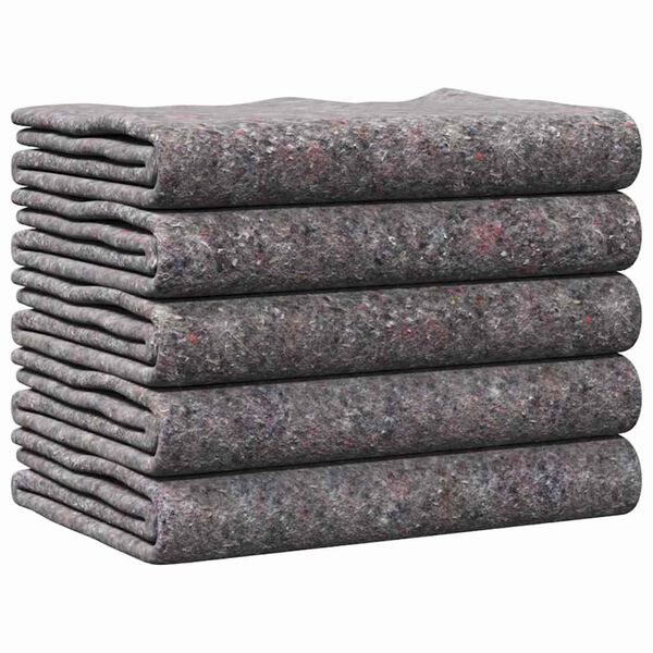 vidaXL Krovinių antklodės 5 pcs Pilka 150 x 200 cm audinys