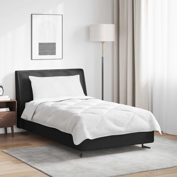 vidaXL Antklodė su pagalve 2 pcs Balta Mikropluo&scaron;tas