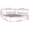 vidaXL Lova su knygų spinta be čiužinio, 160x200cm, pušies masyvas