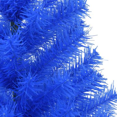 vidaXL Dirbtinė Kalėdų eglutė su stovu, mėlynos spalvos, 150cm, PVC