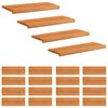 vidaXL Laiptų pakopos 20 vnt. 80 x 30 x 2 cm &Scaron;viesiai rudas