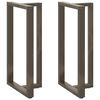 vidaXL Baro stalo kojos, T formos, 2 vnt., juodos, 60x35x(110-111) cm, plienas