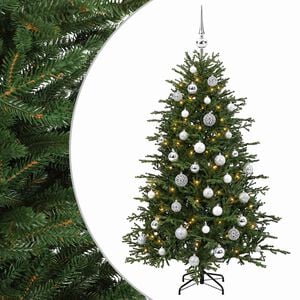 vidaXL Dirbtinė kalėdinė eglutė su rutuliuku 120 cm 150 LED