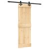 vidaXL Slankios durys Natūrali ir juoda 70 x 210 cm
