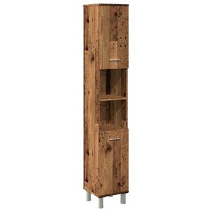 vidaXL Vonios spintelė Old Wood 30x30x179 cm Engineered Wood