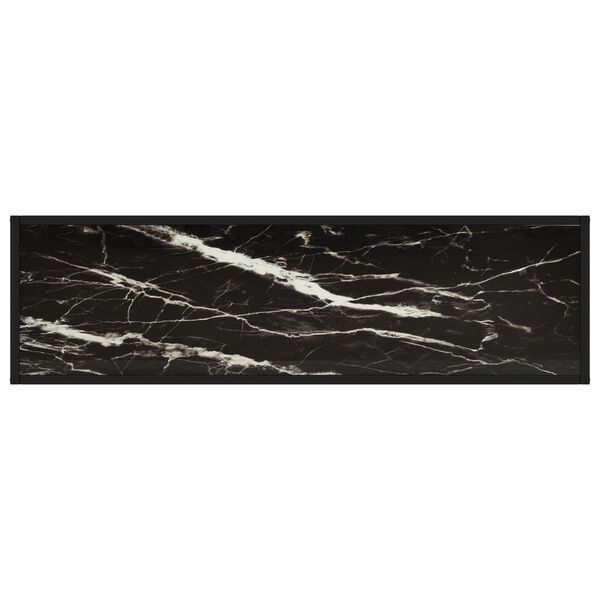 vidaXL Konsolinis staliukas, juodas, 120x35x75cm, grūdintas stiklas