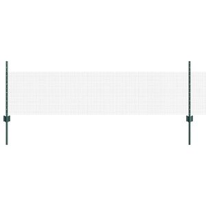 vidaXL Tvora su stulpais Žalia 0,5 x 10 m Plienas