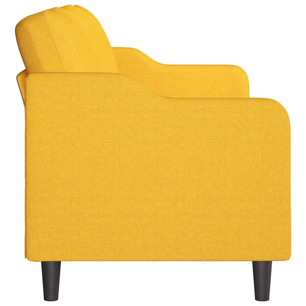 vidaXL Trivietė sofa, &scaron;viesiai geltonos spalvos, 180cm, audinys