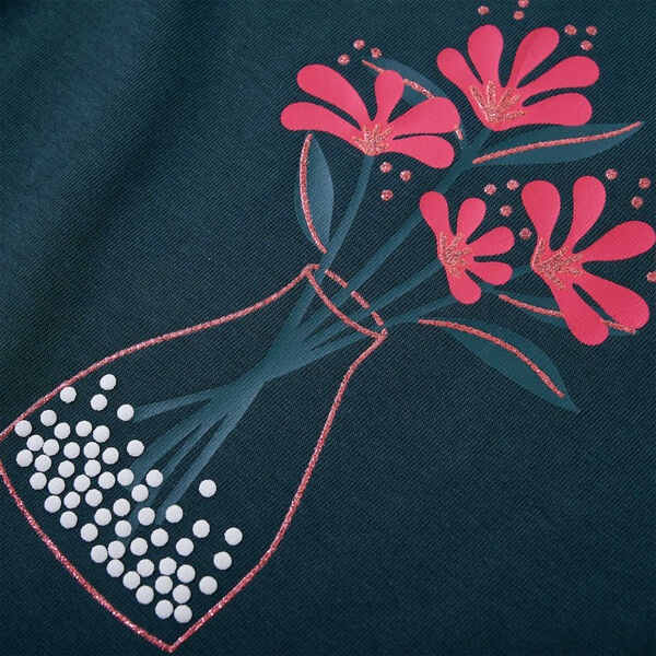 Vaiki&scaron;ki mar&scaron;kinėliai ilgomis rankovėmis, tamsiai žali, 140 dydžio