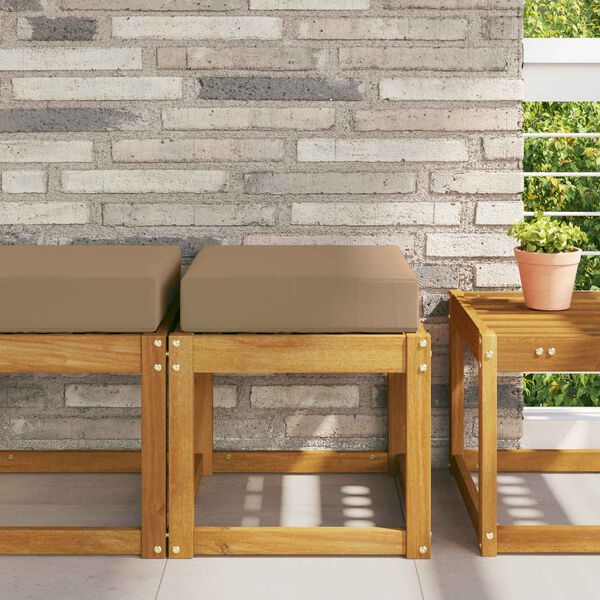 vidaXL Lauko Sėdimosios Pagalvė Taupe 40 x 40 x 8 cm 100% poliesteris