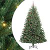 vidaXL Dirbtinė Sulankstoma Kalėdų Eglutė Žalia 210 cm PVC ir metalas