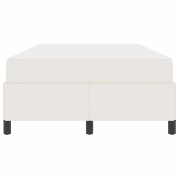 vidaXL Lovos rėmas su čiužiniu Kreminė 120 x 200 cm audinys