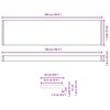 vidaXL Langų palangė Ruda Mediena 100 x 25 x 4,5 cm PVC