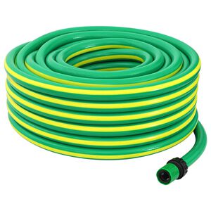 vidaXL Sodo žarna 5 sluoksnių Žalia ir geltona 1 / 2'' 10 m PVC