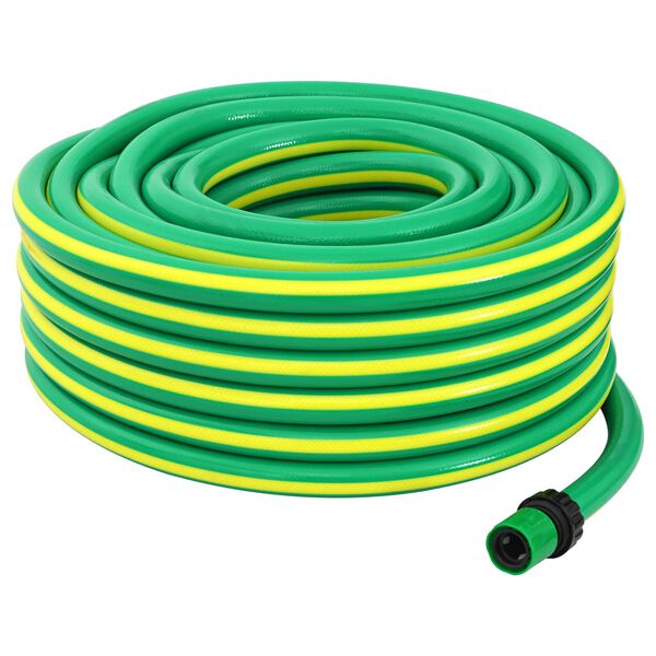 vidaXL Sodo žarna 5 sluoksnių Žalia ir geltona 1 / 2'' 10 m PVC