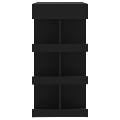 vidaXL Baro stalas su lentyna, juodos spalvos, 100x50x101,5cm, MDP
