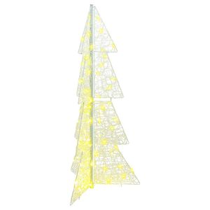 vidaXL Kalėdų eglutė 100 LED &Scaron;ilta balta 120 cm Akrilas