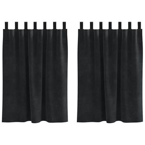 vidaXL Užtemdymo užuolaidos 2 vnt. Juoda 140 x 140 cm Aksomas